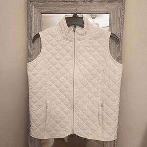 Cream Quilted Vest